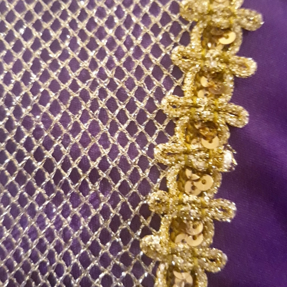 Rejoice Dance Ministry Sleeveless Purple and Gold Praise Dance Dress - Size 4X - Picture 9 of 12